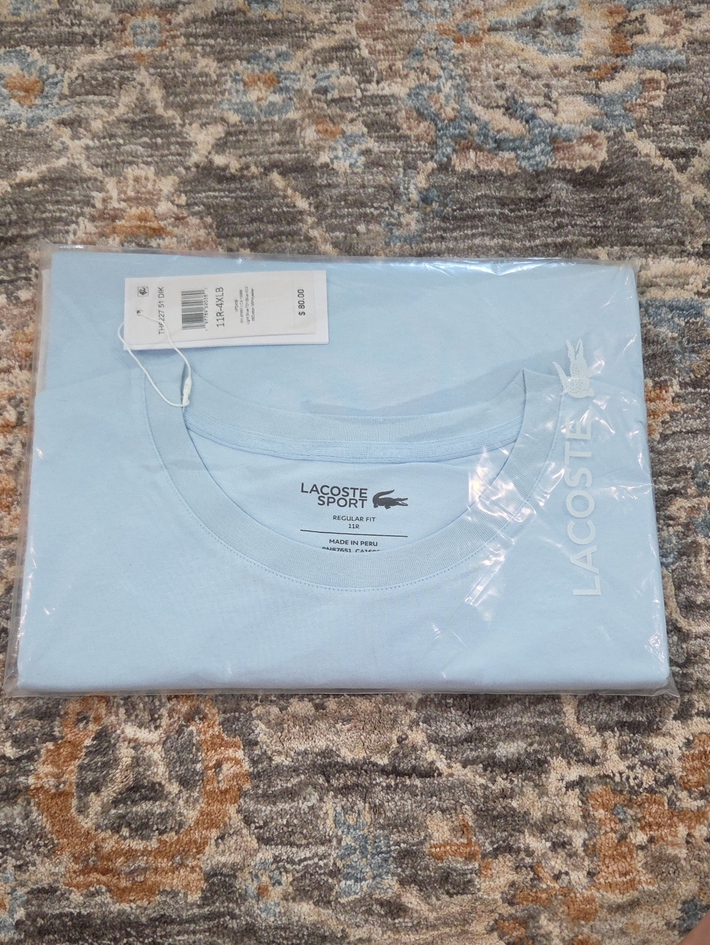 Lacoste Light Blue Men's Crew Neck T-Shirt 4XLB